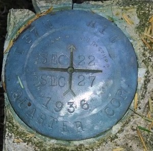 A close-up of the marker.